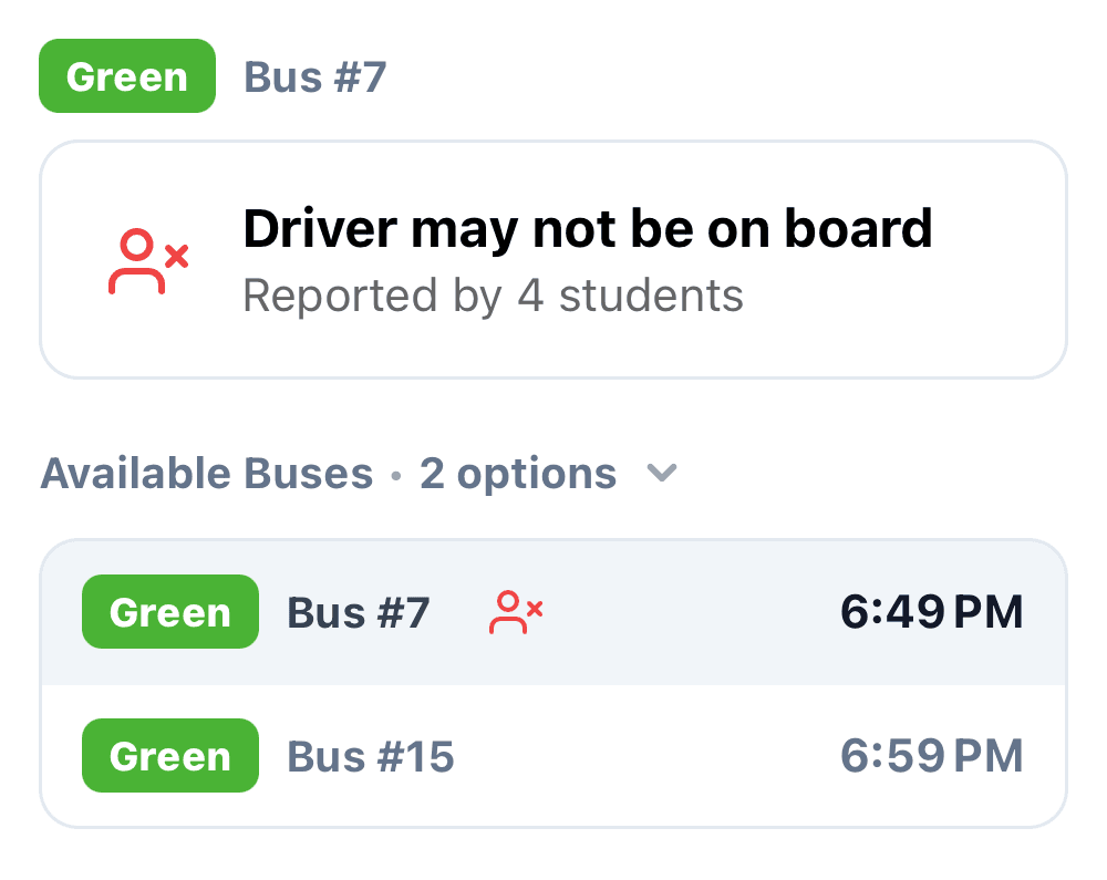 Crowdsourced driver presence screenshot 2