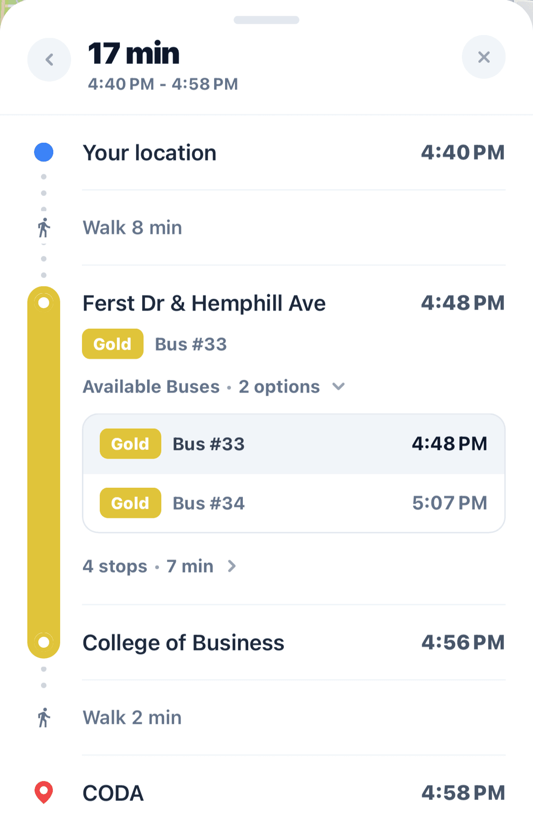 Data-driven ETAs screenshot 1